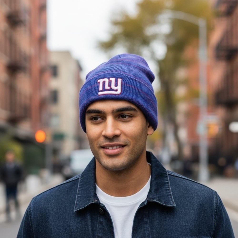 Men’s New Era Royal New York Giants 2017 Sideline Official Knit Hat